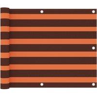 Berkfield Home Balcony Screen Orange & Brown 75x300 cm Oxford Fabric