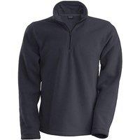 Kariban Men's Enzo 1 4 Zip Fleece Top in Grey | Size: Small