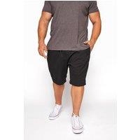 BadRhino Men's Elasticated Waist Chino Shorts in Black | Size: 4XL