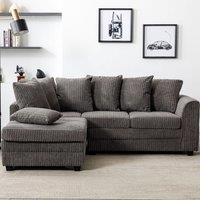 Furniture 786 Chicago Jumbo Cord 4 seater Left Hand Facing Corner Sofa in Grey