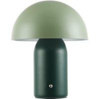 Happy Homewares Modern Rechargeable Mushroom Table Lamp with Touch Dimmer Button in Light Green | Size: 10 inches
