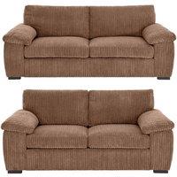 Furniture 786 Amalfi Jumbo Cord 3+2 Seater Sofa Set in Camel