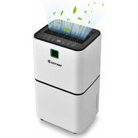 Costway 12L/D Portable Room Dehumidifier Home Laundry Drying W/ Digital Control Panel in White