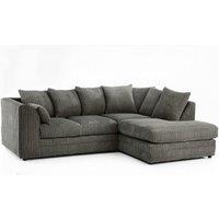 Furniture 786 Chicago Jumbo Cord 4 seater Right Hand Facing Corner Sofa in Grey