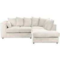 Furniture 786 Chicago Jumbo Cord 4 seater Right Hand Facing Corner Sofa in Ivory