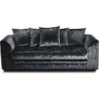 Furniture 786 Bella Crushed Velvet 3 Seater Sofa in Black
