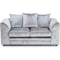 Furniture 786 Bella Crushed Velvet 2 Seater Sofa in Silver