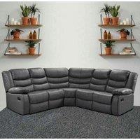 Furniture 786 Roma Leather Recliner 2C2 Corner Sofa in Grey