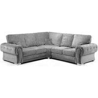 Furniture 786 Chingford Full Back 2C2 Corner Sofa Chenille Fabric in Grey