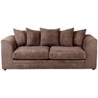 Furniture 786 Chicago Jumbo Cord 3 Seater Sofa in Chocolate