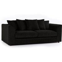 Furniture 786 Chicago Jumbo Cord 3 Seater Sofa in Black