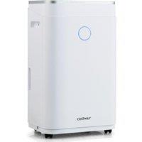 Costway 20L/Day Dehumidifier Electric Air De-Humidifier Portable Quiet 3 Modes 24H Timer in White