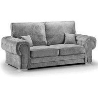 Furniture 786 Chingford Full Back 3 Seater Sofa Chenille Fabric in Grey