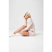 Urban Bliss Women's Recycled Harley Pink Hoody Dress in Baby Pink | Size: XS