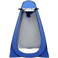 Leaper Multifunctional Portable Outdoor Camping Toilet Bath Tent in Blue | Size: Single