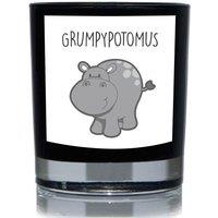 60 SECOND MAKEOVER Grumpypotomus Hippo Funny 20cl Candle in Black