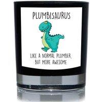 60 SECOND MAKEOVER Plumbisaurus, Like A Normal Plumber But More Awesome Dinosaur 20cl Candle in Black