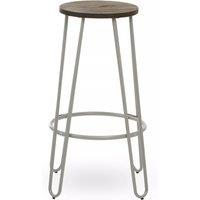 Orsina Contemporary Metal Finish Bar Stool, Hairpin Stool Kitchen Counter, Versatile Breakfast Stool for Home in Beige