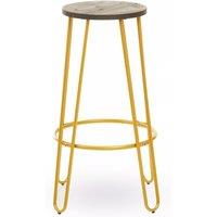 Orsina Contemporary Metal Finish Bar Stool, Hairpin Stool Kitchen Counter, Versatile Breakfast Stool for Home in Natural