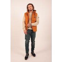 The Wolf Men's Detachable Hood Gilet in Mustard | Size: Medium