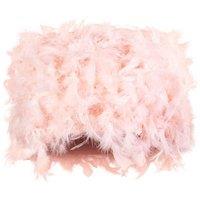 Happy Homewares Modern Designer Real Feather Drum Lamp Shade with Inner Cotton Lining in Pink | Size: 10 inches