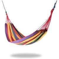 Primrose Rainbow Outdoor Garden Single Hammock with Travel Bag & Fittings Included