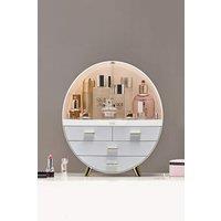 3 Drawer Round Desktop Cosmetic Makeup Display Storage Box Organiser