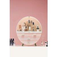 3 Drawer Round Desktop Cosmetic Makeup Display Storage Box Organiser