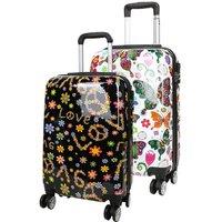 Hard Shell Printed 4 Wheel Travel Cabin Luggage Suitcase