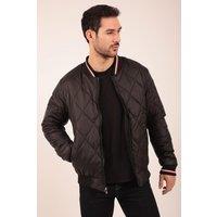 The Wolf Men's Diamond Reversible Bomber Jacket in Black | Size: Small