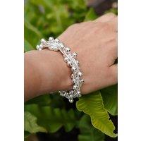 Otis Jaxon London Women's Graduated Peppercorn Chunky Sterling Silver Bracelet