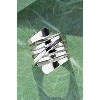 Otis Jaxon London Women's Ribbon Contemporary Sterling Silver Ring | Size: R