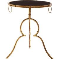 Orsina Elegant Black Tempered Glass Top Accent Table, Modern Design Side Table By Couch, Durable Small Lounge Table