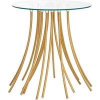 Orsina Functional Design Side Table, Unique Metal Legs Of Our Side Table By Couch, Versatile Usage Corner Table in Gold