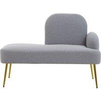Orsina Comfortable Left Arm Grey Chaise Lounge, Contemporary Chaise Couch, Elegant Grey Upholstered Lounge Sofa