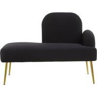 Comfortable Left Arm Grey Chaise Lounge, Contemporary Chaise Couch, Elegant Grey Upholstered Lounge Sofa