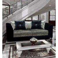 Furniture 786 Bella Crushed Velvet 3 Seater Sofa in Clear