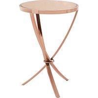 Orsina Elegant Design Rose Gold Pinched Side Table, Versatile Corner Table, Sleek & Sturdy Bedside Small Table