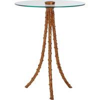 Orsina Versatile Large Side Table, Sleek Corner Table, Compact Side Table By The Couch, Functional Bedside Table in Gold