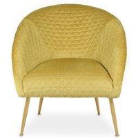 Orsina Luxury Velvet Occasional Chair, Comfortably Fashionable Gold Accented Chair