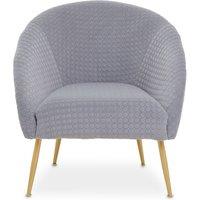 Luxury Velvet Occasional Chair, Comfortably Fashionable Gold Accented Chair