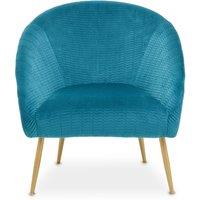 Luxury Velvet Occasional Chair, Comfortably Fashionable Gold Accented Chair