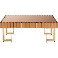Orsina Reflective Design Coffee Table For Living Room, Gold Finish Table For Patio, Convenient Decorative Table