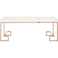 Orsina Contemporary Rose Gold Angled Legs Coffee Table, Versatile Display Coffee Table, Sturdy Decorative Table
