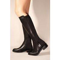 Where's That From Women's 'Parker' Knee High Boots With Side Zip in Black | Size: 3