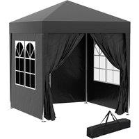 OUTSUNNY 2mx2m Pop Up Gazebo Party Tent Canopy Marquee with Storage Bag in Black