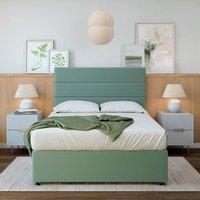 Bedmaster Memory Maestro Memory Foam Plush Velvet Divan Set & Headboard in Duck Egg Blue | Size: Double