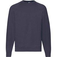 Fruit of the Loom Men's Classic 80 20 Raglan Sweatshirt in Mid Navy | Size: XL