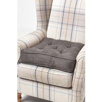Homescapes Faux Suede Armchair Booster Cushion in Grey | Size: 50 cm x 50 cm