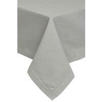 Homescapes Plain Cotton Tablecloth, 178cm x 300cm in Grey | Size: 178 cm x 300 cm